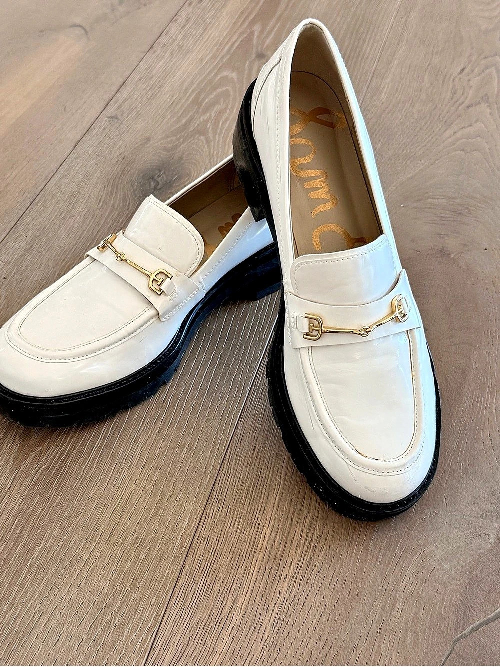 Sam Edelman Laurs Platform Lug Sole Loafer White